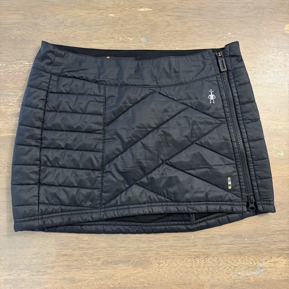 Smartwool Smartloft Quilted Insulated Mini Skirt Black Womens XS Full‎ Zipper